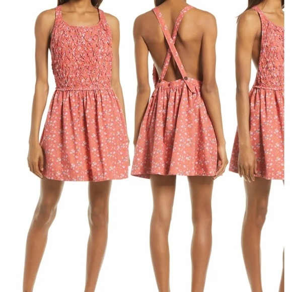 NWT Free People Petunia Floral Sleeveless Mini Dress Poppy Combo Size XS - Picture 1 of 10